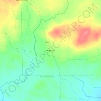 Mapa topográfico Murphy City, altitude, relevo