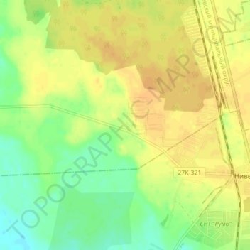 Mapa topográfico Бугрино, altitude, relevo