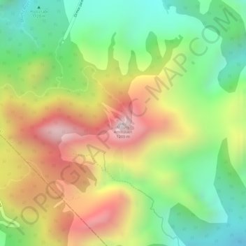 Mapa topográfico Mount Aminduen, altitude, relevo