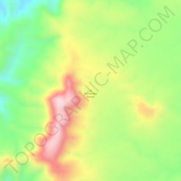 Mapa topográfico Hamersley Range, altitude, relevo