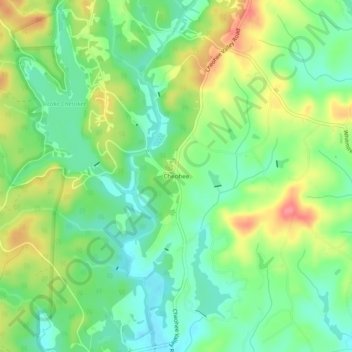 Mapa topográfico Cheohee, altitude, relevo