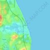 Mapa topográfico Vedbæk, altitude, relevo