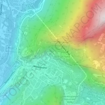 Mapa topográfico Vignolo, altitude, relevo