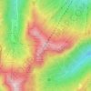 Mapa topográfico Monte Gomito, altitude, relevo