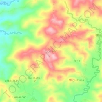 Mapa topográfico Igcabuad, altitude, relevo