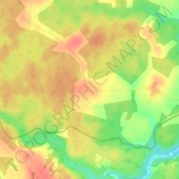 Mapa topográfico Быково, altitude, relevo