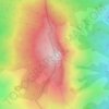 Mapa topográfico Monte San Petrone, altitude, relevo