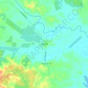 Mapa topográfico Safando, altitude, relevo