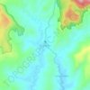 Mapa topográfico Tegallega, altitude, relevo