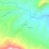Mapa topográfico Los Haticos, altitude, relevo