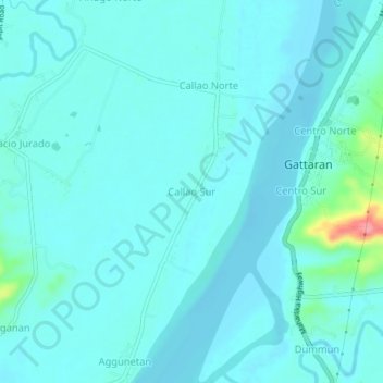 Mapa topográfico Callao Sur, altitude, relevo