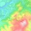 Mapa topográfico Monte Guardia, altitude, relevo