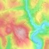 Mapa topográfico Grotte de Pech-Merle, altitude, relevo