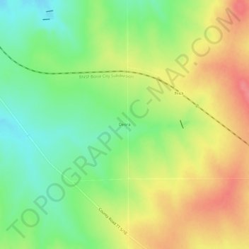 Mapa topográfico Deora, altitude, relevo
