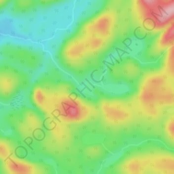 Mapa topográfico Lac Chapeau, altitude, relevo