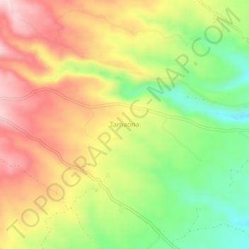 Mapa topográfico Tamaona, altitude, relevo