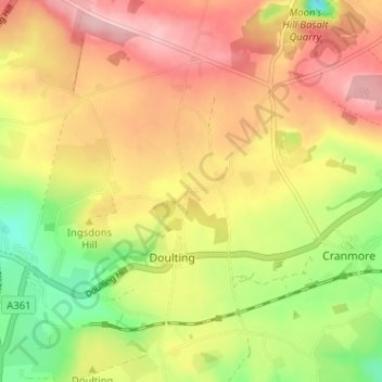Mapa topográfico Chelynch, altitude, relevo