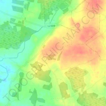 Mapa topográfico Cappalusk, altitude, relevo