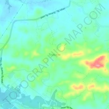 Mapa topográfico Toapaya, altitude, relevo