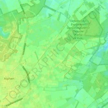 Mapa topográfico Looneind, altitude, relevo
