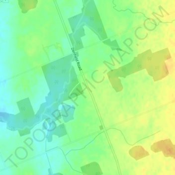Mapa topográfico Denfield, altitude, relevo