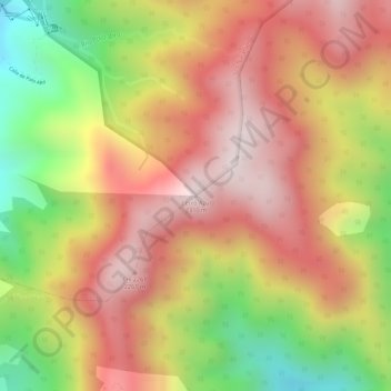 Mapa topográfico Cerro Azul, altitude, relevo