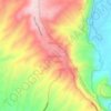 Mapa topográfico Batur Utara, altitude, relevo