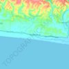 Mapa topográfico Tegalbuleud, altitude, relevo