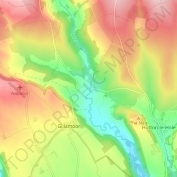 Mapa topográfico Lowna, altitude, relevo