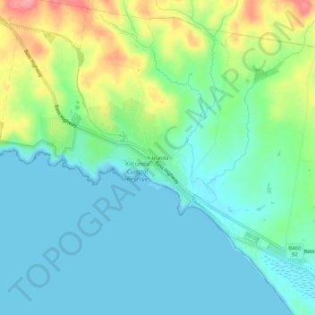 Mapa topográfico Kilcunda, altitude, relevo
