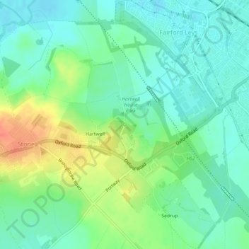 Mapa topográfico Egyptian Spring, altitude, relevo