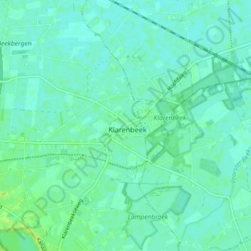 Mapa topográfico Klarenbeek, altitude, relevo