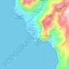Mapa topográfico Lomo de Vueltas, altitude, relevo
