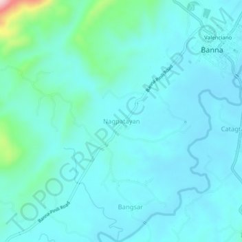 Mapa topográfico Nagpatayan, altitude, relevo