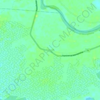Mapa topográfico Ancon, altitude, relevo