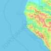 Mapa topográfico Christmas Rock, altitude, relevo