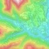Mapa topográfico Ronche, altitude, relevo