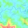 Mapa topográfico Pandaloor, altitude, relevo
