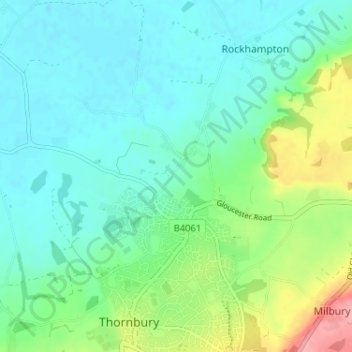 Mapa topográfico Lower Morton, altitude, relevo