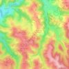 Mapa topográfico Le Bourg, altitude, relevo