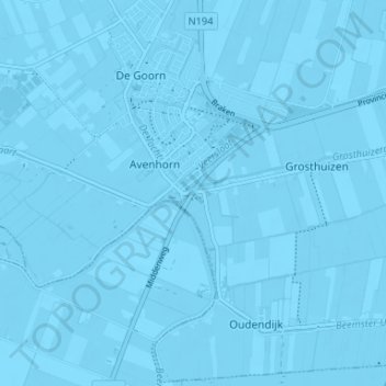 Mapa topográfico Kathoek, altitude, relevo