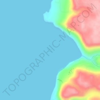 Mapa topográfico Olanen Bay, altitude, relevo