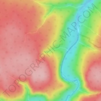 Mapa topográfico Laviolette Gulch, altitude, relevo
