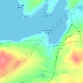 Mapa topográfico Lethbridge, altitude, relevo