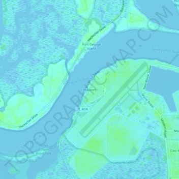Mapa topográfico Mayport, altitude, relevo