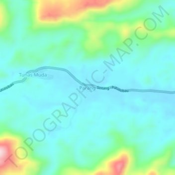 Mapa topográfico Parang, altitude, relevo