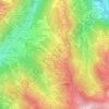 Mapa topográfico Les Chavannes, altitude, relevo