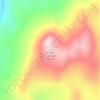 Mapa topográfico Mount Jagungal, altitude, relevo