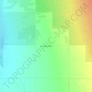 Mapa topográfico Rainbow Valley, altitude, relevo