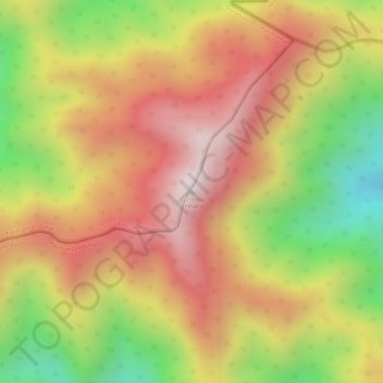 Mapa topográfico Gunung Cemaru, altitude, relevo